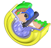 減速機の種類の一つである波動歯車式の画像